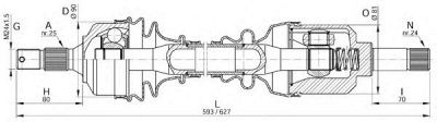 OPEN PARTS drs602300 -  Приводной вал
